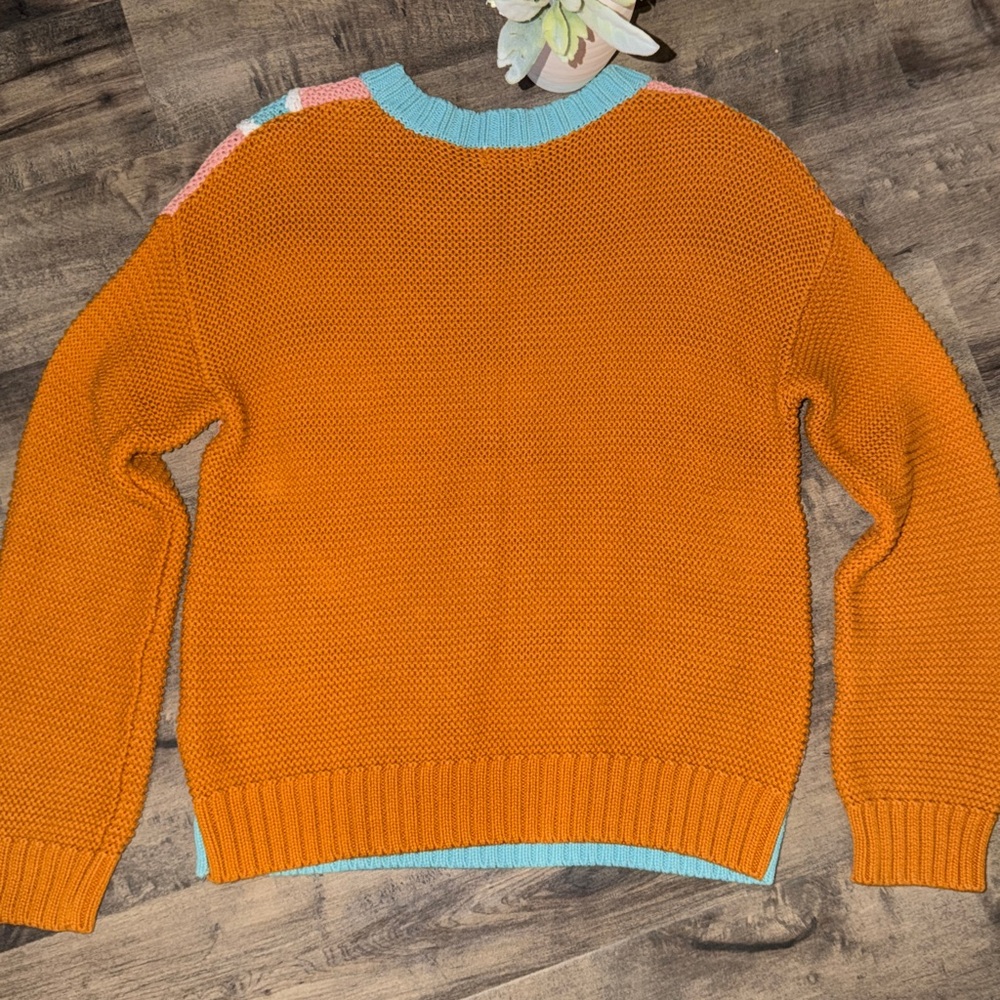 Gorman Pink and Blue Knit Sweater with Geometric Pattern - Picture 8 of 8